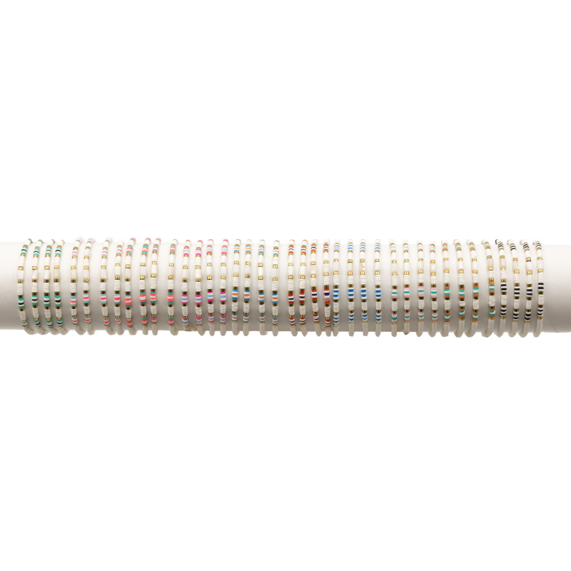 BRACELET FSI58 S FIMO PEARL PLAT - 01 TUBE (40cm)