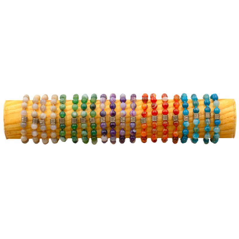 BRACELET FSI24 PIERRE MACRAMET - 1 TUBE BOIS (30cm)