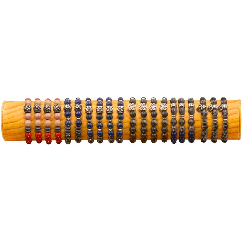 BRACELET PIERRE HOMME - 1 TUBE BOIS (30cm)