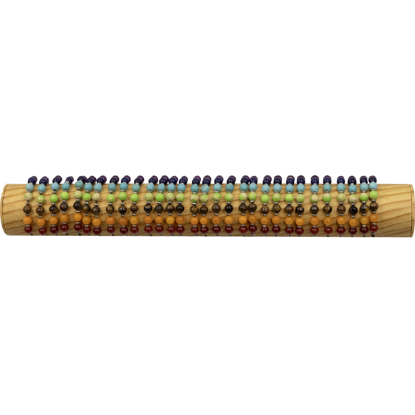 BRACELET FSI45 PIERRE CHAKRA 7 PIERRES - 1 TUBE BOIS (40cm)