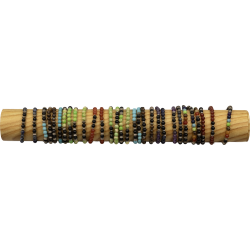 BRACELET FSI44  PIERRE CHAKRA 6MM - 1 TUBE BOIS (40cm)