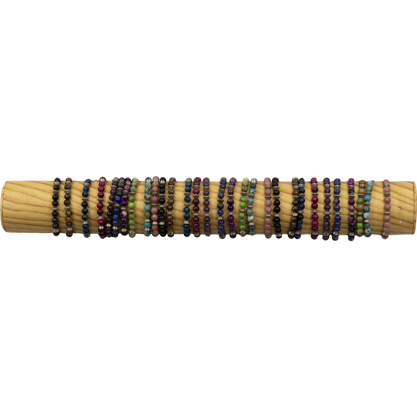 BRACELET FSI63 PIERRE CLASSIQUE 6MM - 1 TUBE BOIS (40cm)
