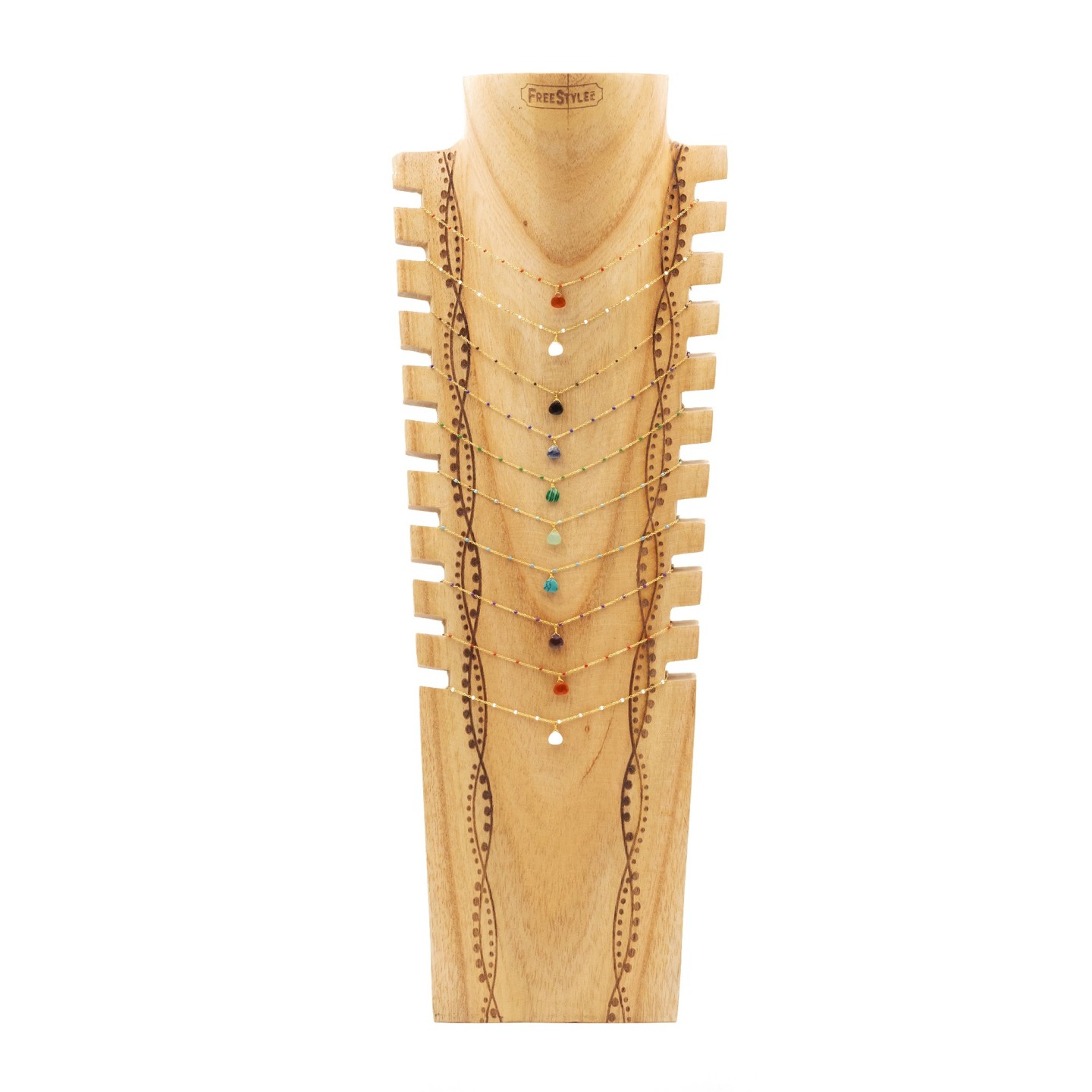 COLLIER CN07 (8 MODELES) - COU EN BOIS N25