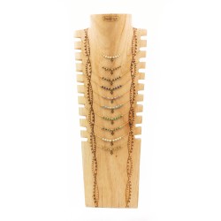 COLLIER JC03 (10 modeles) - COU EN BOIS N25