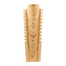 COLLIER JC04 (10 modeles) - COU EN BOIS N25