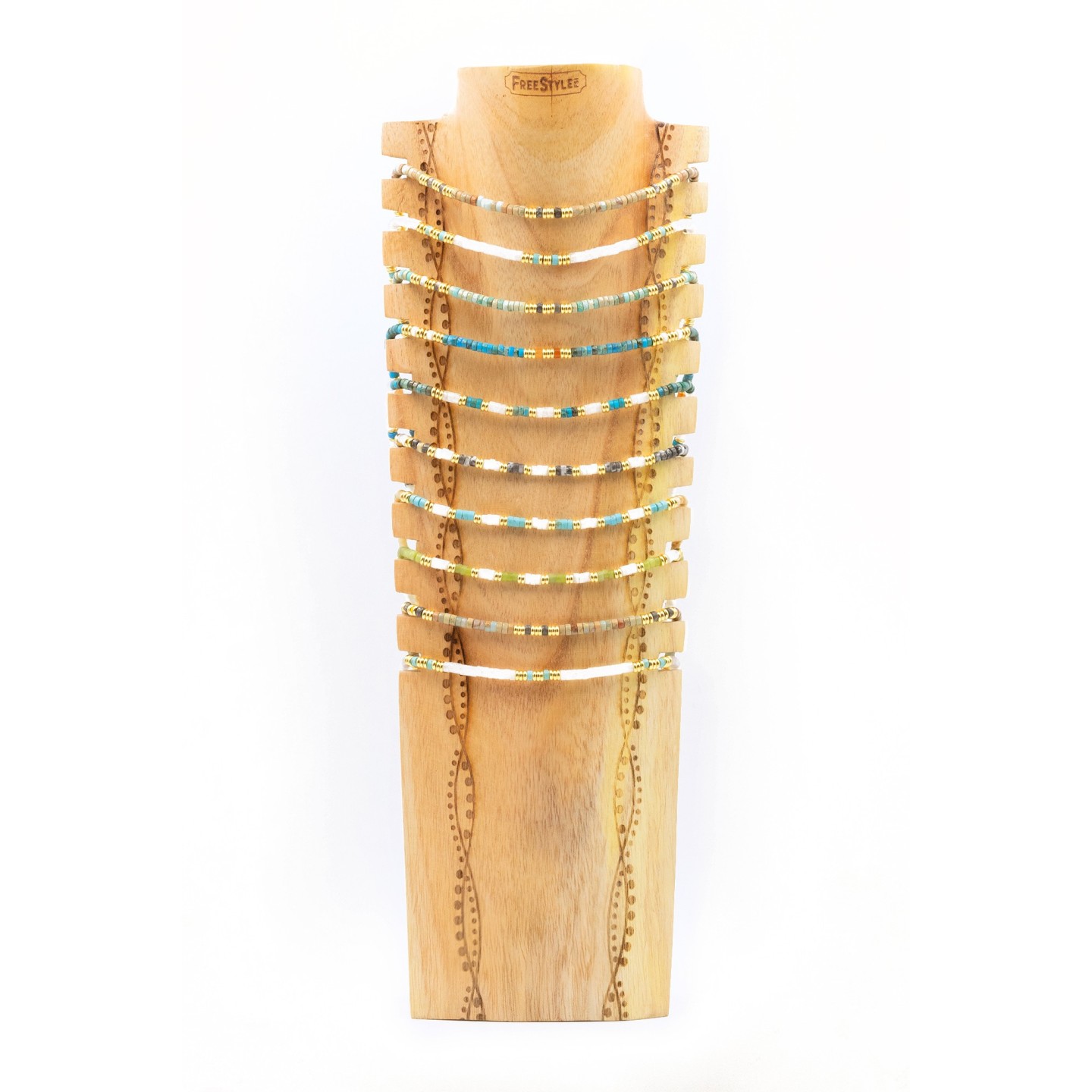 COLLIER TN02 (8 modeles) - COU EN BOIS N25