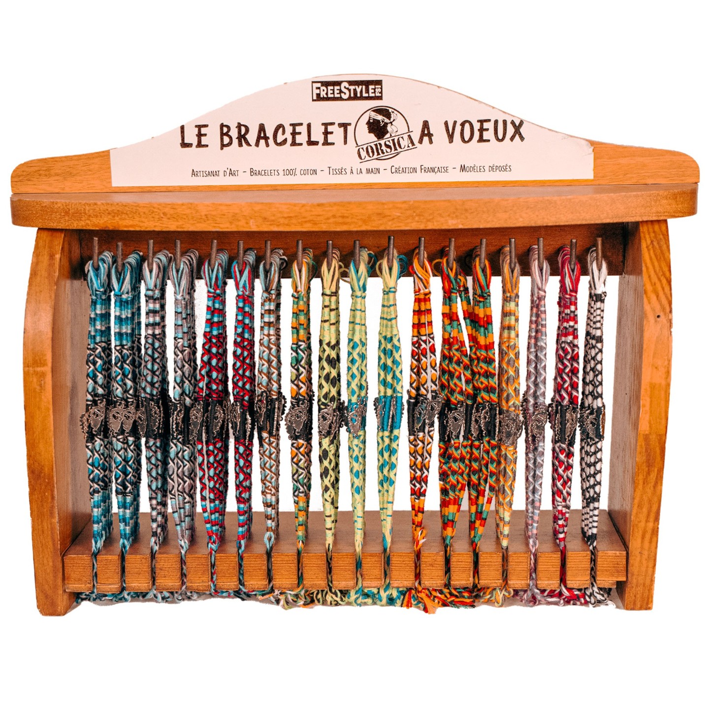 BRACELET A VOEUX CORSICA CARTE - WOOD 270 BRACELET A VOEUX CORSICA CARTE - WOOD 270