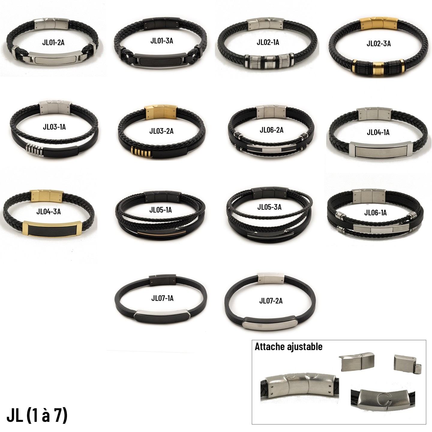 BRACELET JL ( 1 a 7 ) - RÉASSORT BRACELET JL ( 1 a 7 ) - RÉASSORT