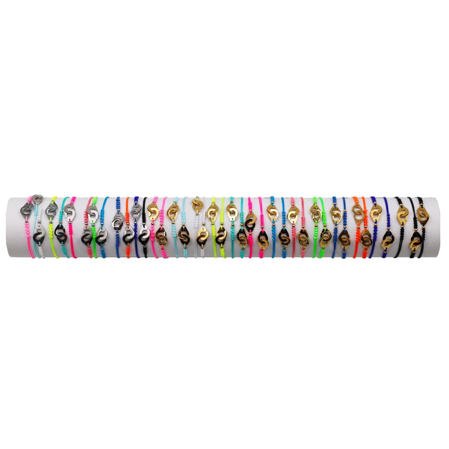 BRACELET WS02 MENOTTE FLUO - 05 TUBES (40cm) BRACELET WS02 MENOTTE FLUO - 05 TUBES (40cm)