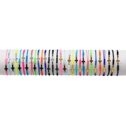 BRACELET WS01 CROIX FLUO - 05 TUBES (30cm)