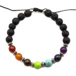 BRACELET PIERRE CHAKRA FSI61 - TUBE BOIS 40cm