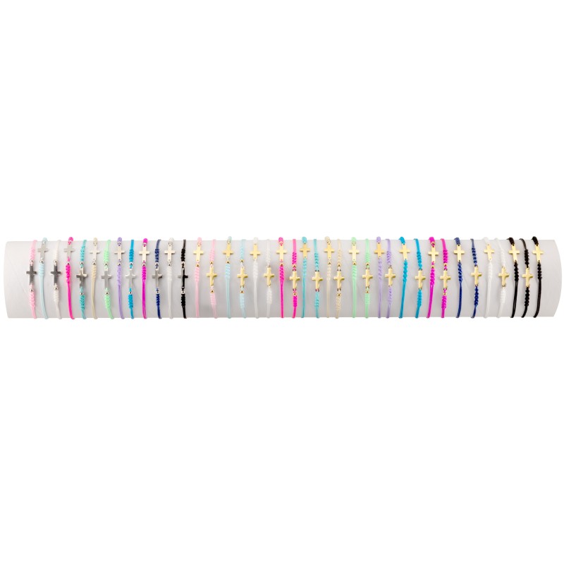 BRACELET CROIX SIMPLE HM01 - TUBE 40cm