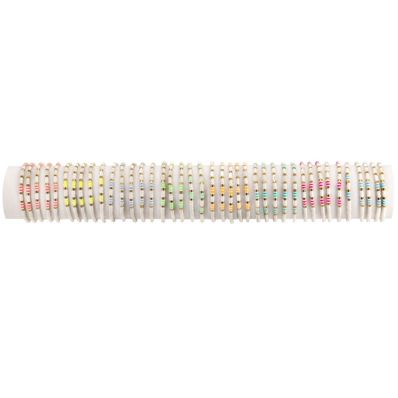 BRACELET FIMO PEARL PLAT FLUO FSI72 - TUBE 40cm