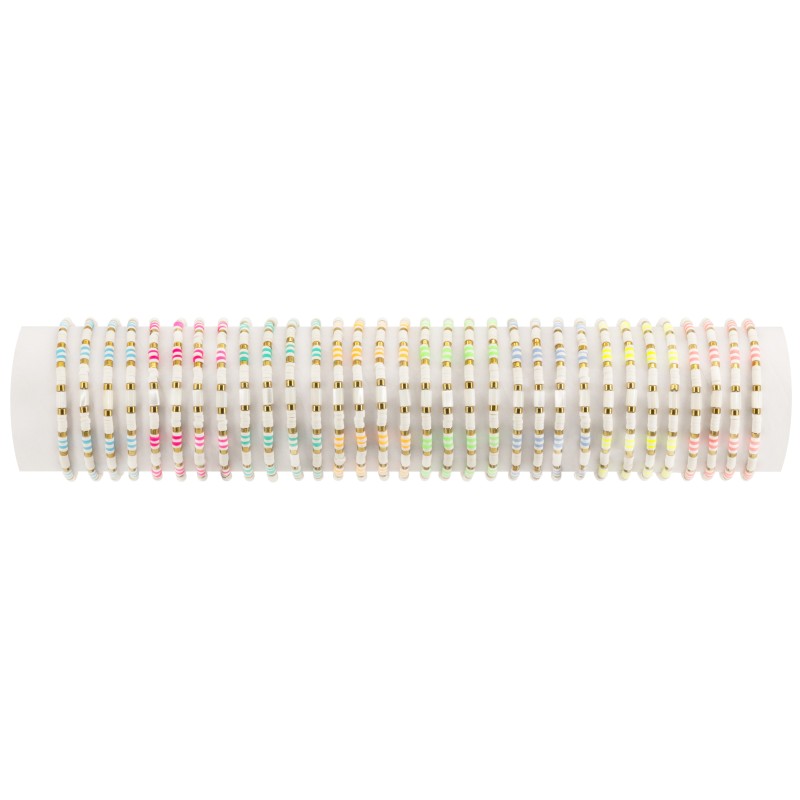 BRACELET FIMO PEARL PLAT FLUO FSI72 - TUBE 30cm
