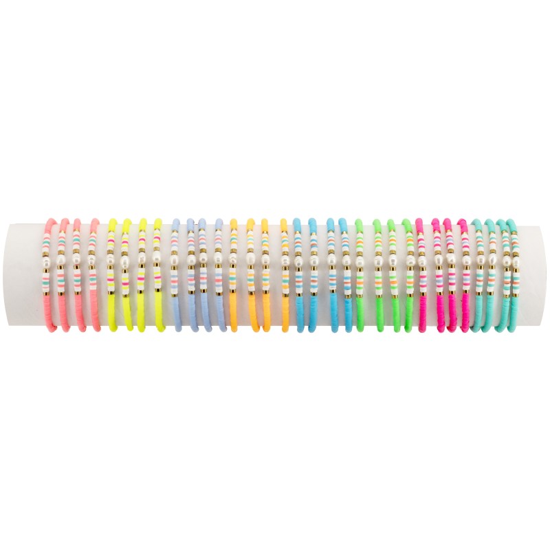 BRACELET FIMO PEARL FLUO FSI71 - TUBE 30cm