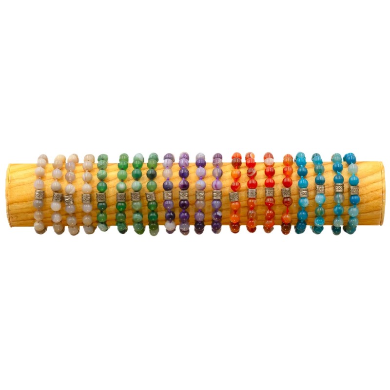 BRACELET  PIERRE MACRAMET FSI24 - TUBE BOIS 30cm