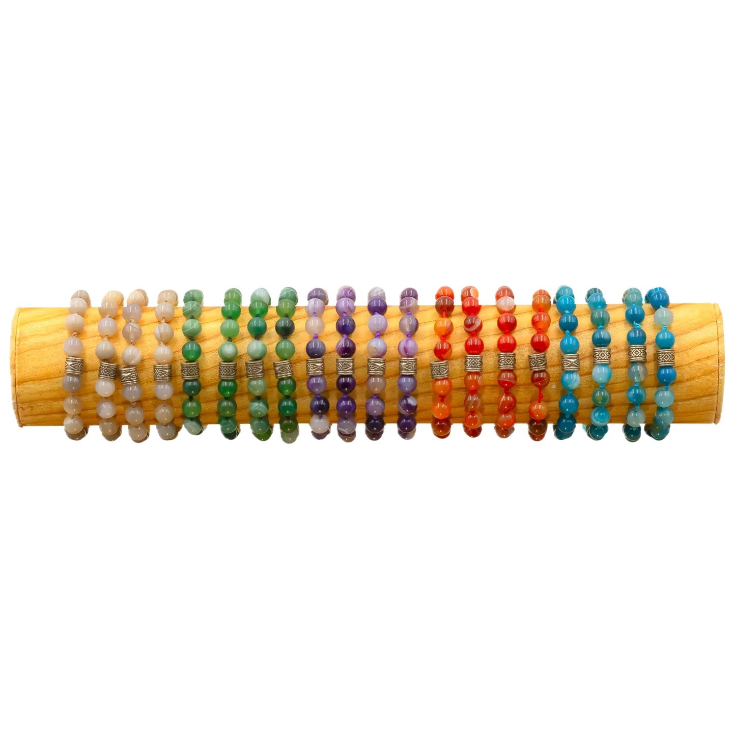 BRACELET  PIERRE MACRAMET FSI24 - TUBE BOIS 30cm