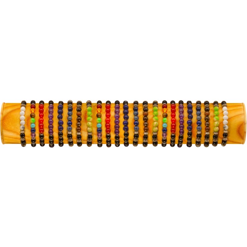 BRACELET PIERRE CHAKRA FSI44 - TUBE BOIS 30cm