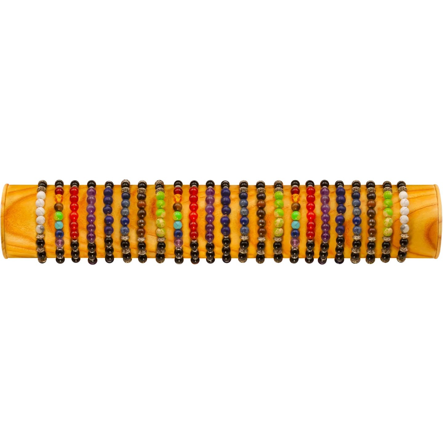 BRACELET PIERRE CHAKRA FSI44 - TUBE BOIS 30cm