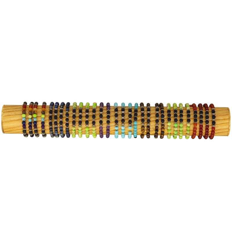 BRACELET PIERRE CHAKRA FSI44 - TUBE BOIS 40cm
