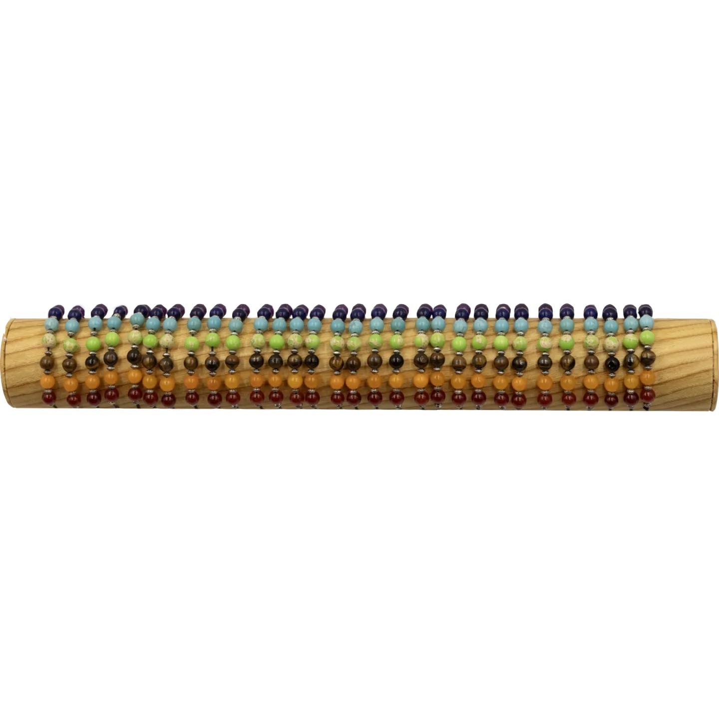 BRACELET PIERRE CHAKRA 7 PIERRES FSI45 - TUBE BOIS 40cm
