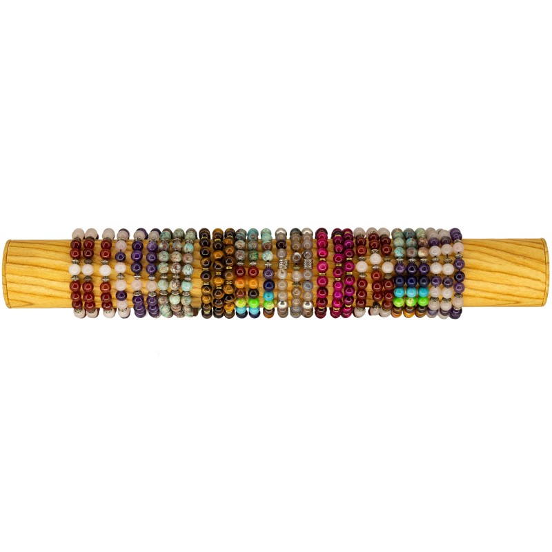 BRACELET PIERRE CLASSIQUE FSI62 - TUBE BOIS 40cm