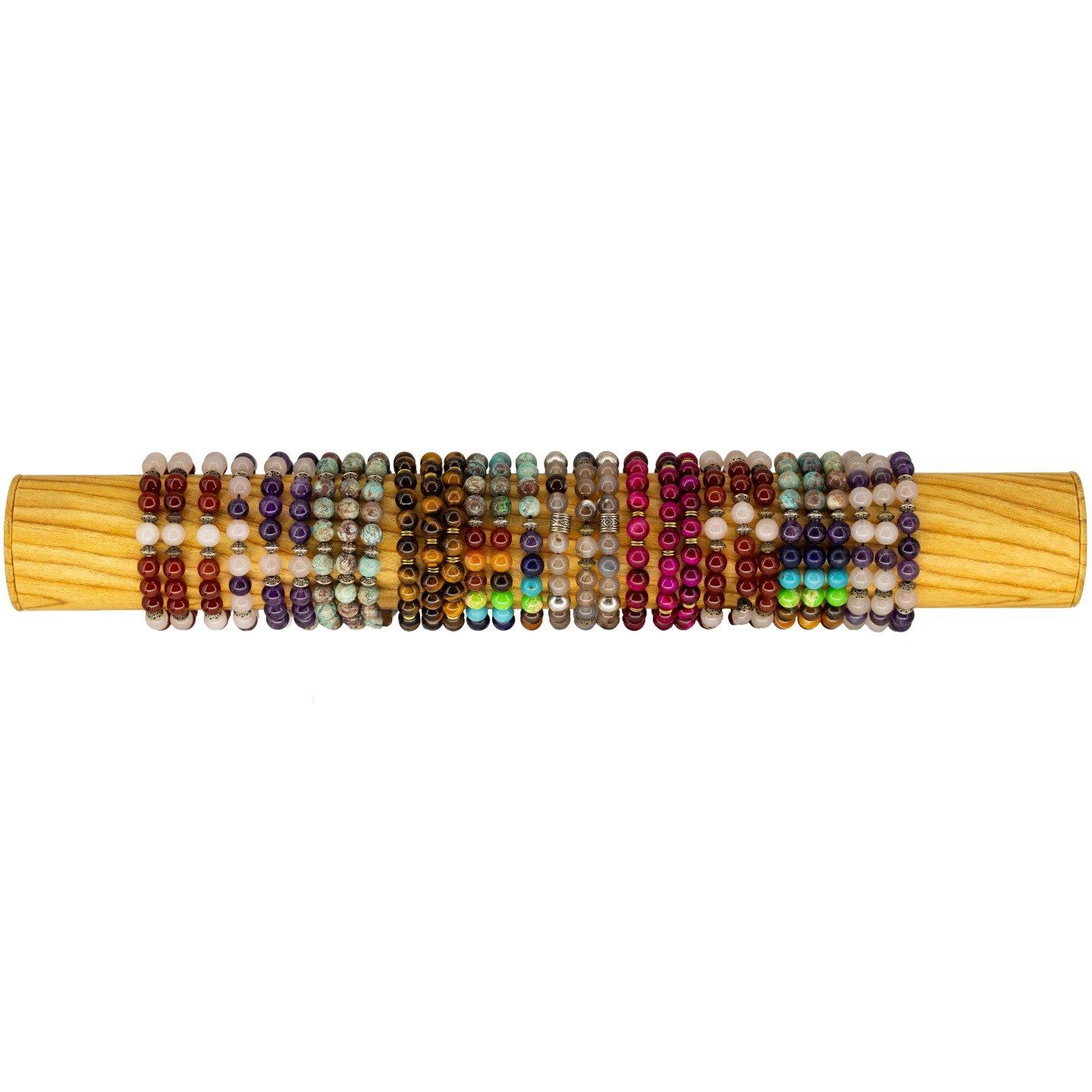 BRACELET PIERRE CLASSIQUE FSI62 - TUBE BOIS 40cm
