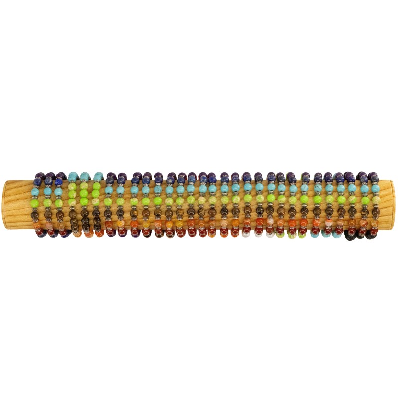 BRACELET PIERRE CHAKRA FSI61 - TUBE BOIS 40cm