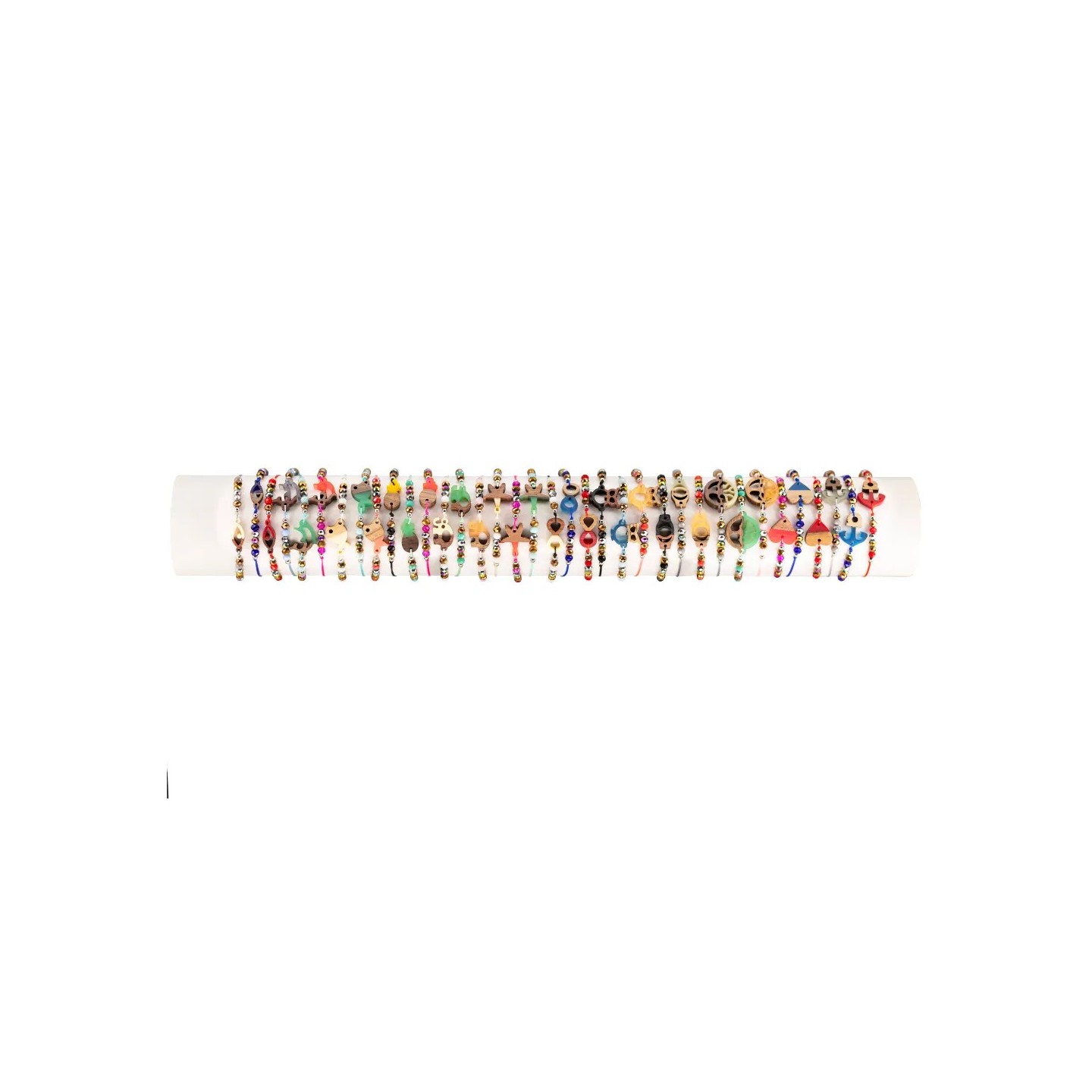 BRACELET CRISTAL BOIS - TUBE 40cm