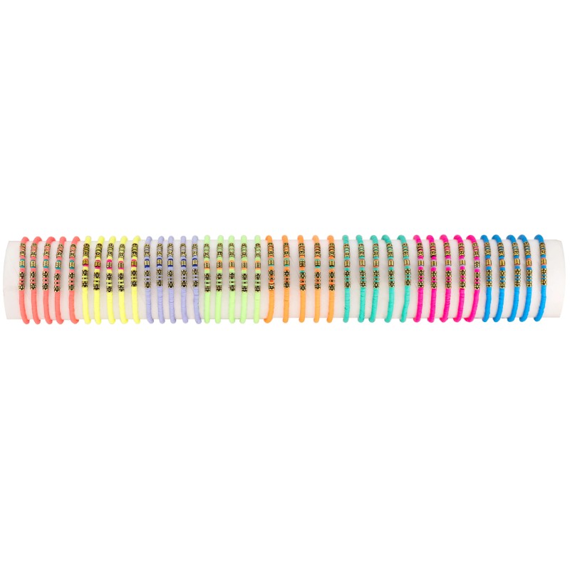 Bracelet perles Fimo fluo ajustable - FREESTYLE FSI
