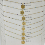 COLLIER CN09 FLOCON OR (16 MODELES) - 01 COU EN BOIS N25