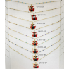 COLLIER CN10 TÉLÉCABINE OR (16 MODELES) - 01 COU EN BOIS N25