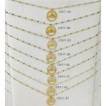 COLLIER CN11 MONTAGNE OR (16 MODELES) - 01 COU EN BOIS N25
