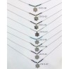 COLLIER CN15 FLOCON ARGENT (16 MODELES) - 01 COU EN BOIS N25
