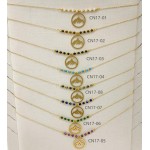 COLLIER CN17 MONTAGNE OR (16 MODELES) - 01 COU EN BOIS N25