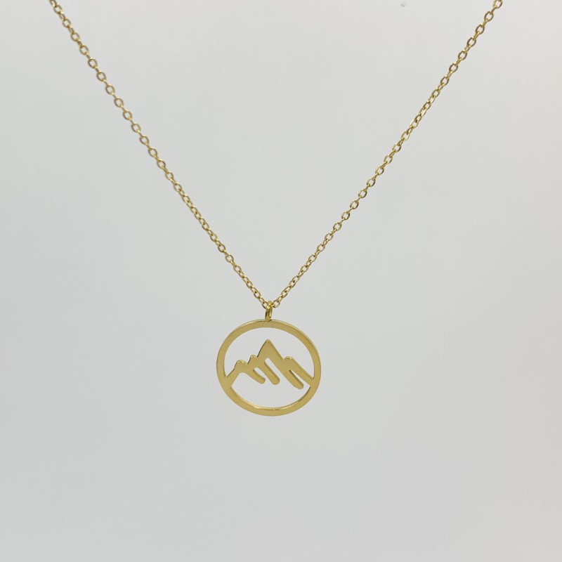 COLLIER CN12 MONTAGNE OR (20 MODÈLES) - 01 COU EN BOIS N25
