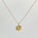 COLLIER CN14 FLOCON OR (20 MODELES) - 01 COU EN BOIS N25