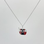 COLLIER CN13 TÉLÉCABINE ARGENT (20 MODELES) - 01 COU EN BOIS N25